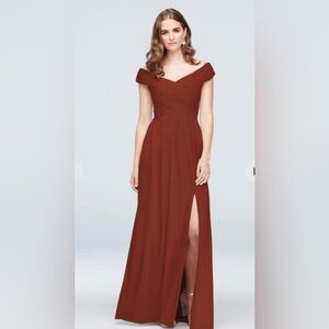 Elegant Rust Maxi Dress